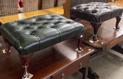 Lot 664 - A brown leatherette upholstered rectangular...