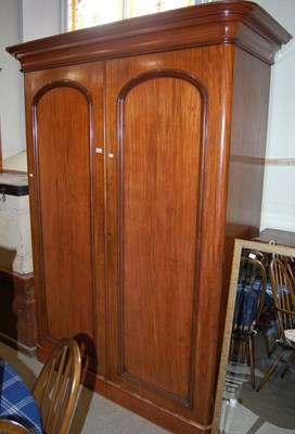 Lot 614 - A Victorian mahogany two door wardrobe