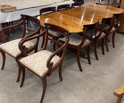 Lot 666 - A reproduction simulated rosewood twin...