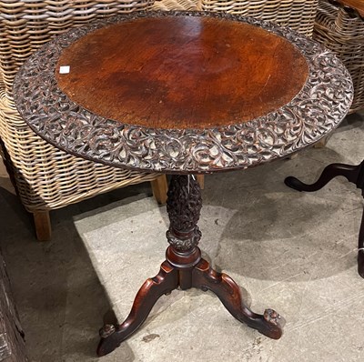 Lot 676 - A late 19th century Anglo-Indian darkwood...