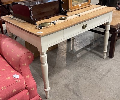 Lot 691 - A Victorian pitch pine rectangular shaped side...