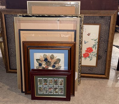 Lot 695 - A group of eleven assorted decorative pictures,...