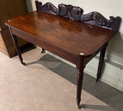 Lot 707 - A 19th century mahogany console table with...