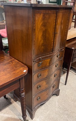 Lot 708 - A reproduction mahogany and ebony lined...