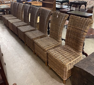 Lot 680 - A set of eight woven wicker Sustainable...