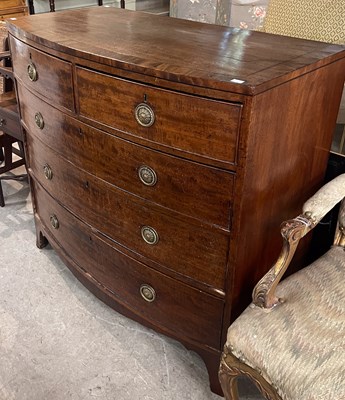 Lot 688 - A 19th century mahogany and ebony lined bow...