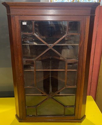 Lot 713 - A 19th century mahogany hanging corner...