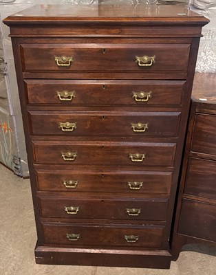 Lot 724 - A late 19th/early 20th century tall walnut...