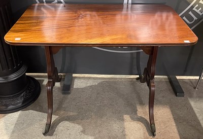 Lot 727 - A 19th century mahogany sofa table, the...