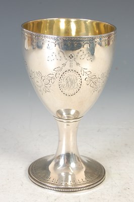 Lot 11 - A George III Scottish silver wine goblet, by...