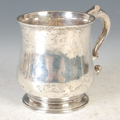 Lot 21 - A George II Scottish silver baluster mug, by...