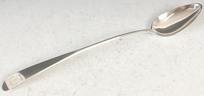 Lot 133 - A George III Scottish silver basting spoon, by...