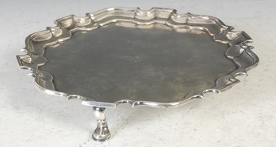 Lot 75 - A George II Scottish silver salver, by James...