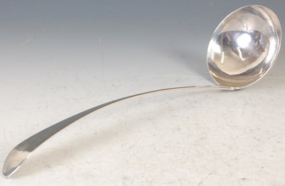 Lot 129 - A George III Scottish silver soup ladle, by...