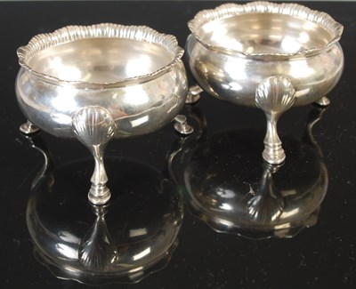 Lot 85 - A pair of Scottish silver salt cellars, by...
