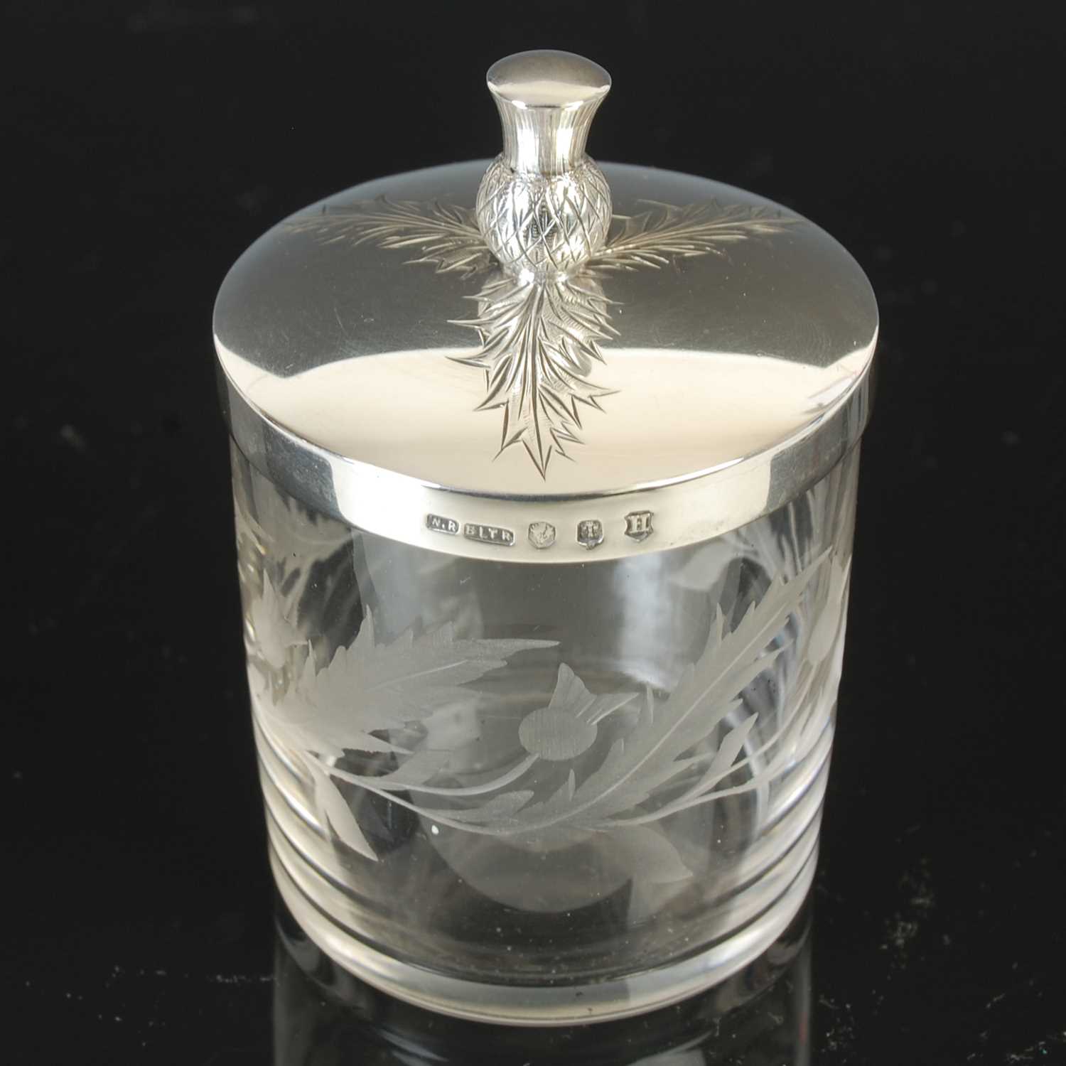 Lot 16 - A Scottish provincial silver-mounted glass