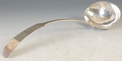 Lot 122 - A Scottish provincial silver soup ladle, by...