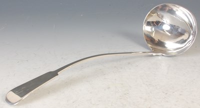 Lot 126 - A Scottish provincial silver soup ladle, by...