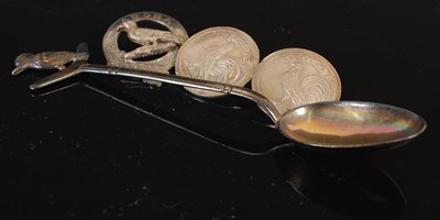 Lot 96 - A Scottish silver clan badge inscribed...