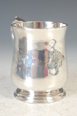 Lot 17 - A George II Scottish silver baluster mug,...