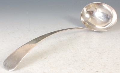 Lot 128 - A Scottish provincial silver soup ladle, by...