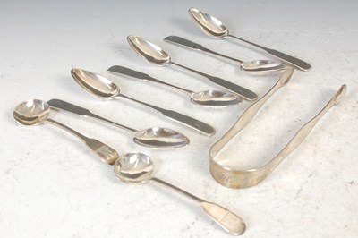 Lot 202 - Six Scottish provincial silver teaspoons, by...