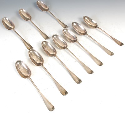 Lot 181 - Ten Scottish silver tablespoons, by Lothian &...