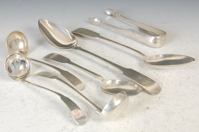 Lot 190 - Three various Scottish silver toddy ladles,...