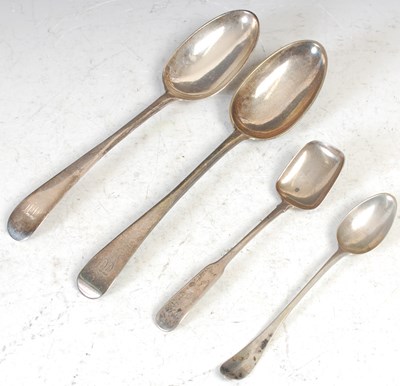 Lot 186 - Two Scottish provincial silver tablespoons, by...