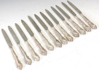 Lot 193 - A set of twelve Victorian silver fruit knives...