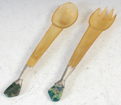 Lot 106 - An unusual pair of Scottish silver-mounted...