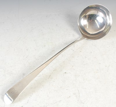 Lot 117 - A Scottish provincial silver soup ladle, by...
