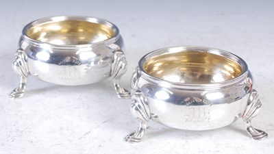 Lot 87 - A rare pair of Scottish provincial silver salt...