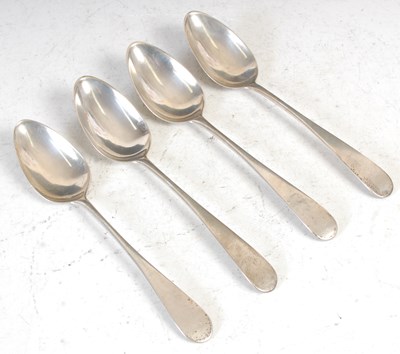 Lot 198 - Four Scottish provincial silver tablespoons,...