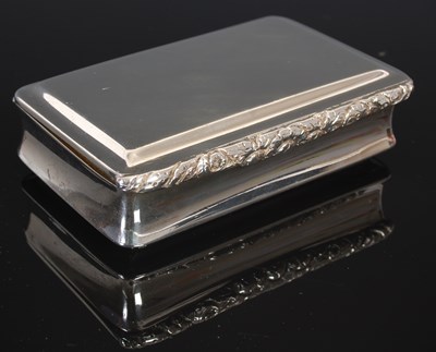 Lot 98 - A fine large Scottish silver snuff box by...