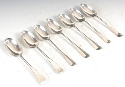 Lot 196 - Seven Scottish silver tablespoons comprising:...