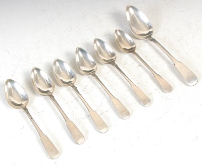 Lot 194 - A set of six Scottish provincial silver...