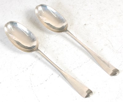 Lot 171 - Two Scottish provincial silver tablespoons, by...