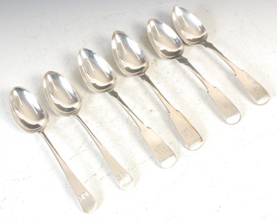 Lot 167 - Two Scottish provincial silver tablespoons, by...