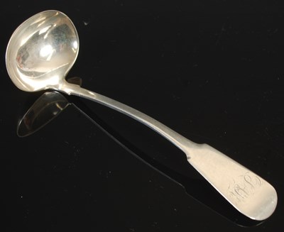 Lot 81 - A Scottish provincial silver toddy ladle by...