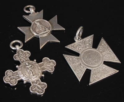 Lot 31 - Cycling Interest, Three 19th century silver...