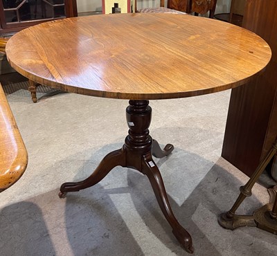 Lot 833 - A 19th century rosewood and mahogany tilt top...