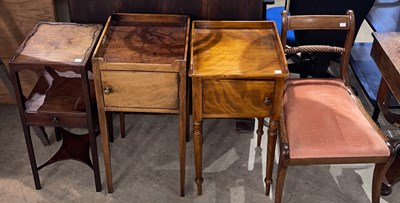 Lot 844 - A 19th century mahogany pot cupboard with...