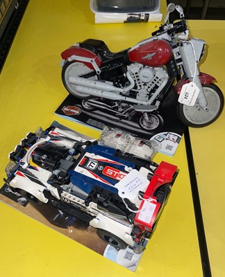 Lot 624 - A Lego Harley-Davidson motorcycle, 22cm high x...
