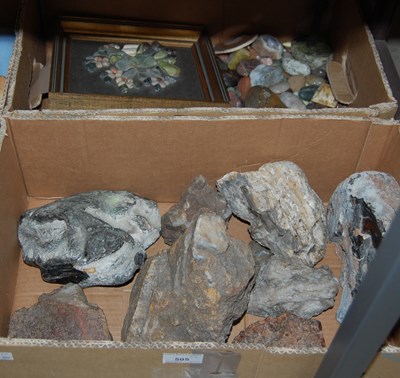 Lot 505 - Two Boxes - various rock specimens and fossils