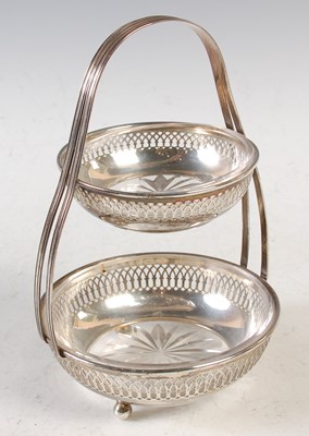 Lot 253 - Tiffany & Co., an American silver two tier bon...