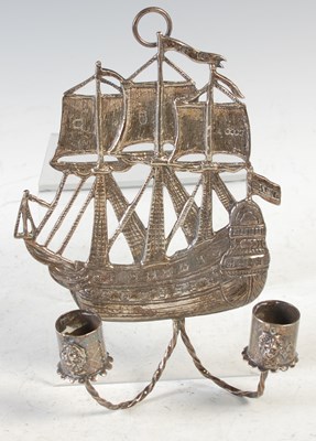 Lot 260 - A late 19th century Dutch silver two light...