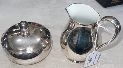 Lot 668 - A WMF silver lustre ceramic cream jug;...