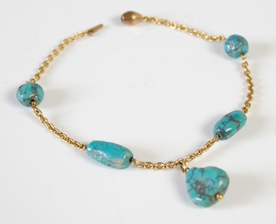 Lot 449 - A late Victorian bracelet set with five...