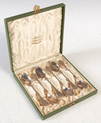 Lot 373 - A set of six Norwegian silver teaspoons, by J....